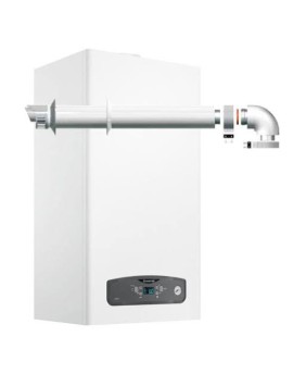 Centrala termica Ariston Cares S 30 kW, schimbator din INOX, pentru suprafete de pana la 200 mp, KIT de evacuare inclus